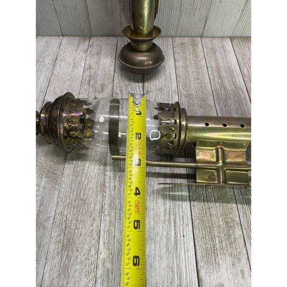 Vtg Interpur GWR Great Western Railway Brass Carriage Candle Lamps 13" Set of 2 - Picture 8 of 10